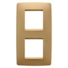 GEWISS - PLACCA ONE INTERNATIONAL - IN TECNOPOLIMERO VERNICIATO - 2+2 POSTI VERTICALE - ORO - CHORUSMART