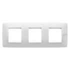 GEWISS - PLACCA ONE INTERNATIONAL - IN TECNOPOLIMERO - 2+2+2 POSTI ORIZZONTALE - BIANCO - ANTIBATTERICO - CHORUSMART