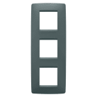 GEWISS - PLACCA ONE INTERNATIONAL - IN TECNOPOLIMERO VERNICIATO - 2+2+2 POSTI VERTICALE - OTTANIO - CHORUSMART