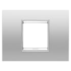 GEWISS - PLACCA LUX - IN METALLO - 2 POSTI - MAGNETIC GRAY - CORNICE MAGNETIC GRAY OPACO - CHORUSMART