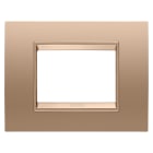 GEWISS - PLACCA LUX - IN METALLO - 3 POSTI - RAME CHIARO - CORNICE RAME CHIARO OPACO - CHORUSMART
