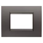 GEWISS - PLACCA LUX - IN METALLO - 3 POSTI - CANNA DI FUCILE - CORNICE CANNA DI FUCILE OPACO - CHORUSMART