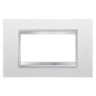 GEWISS - PLACCA LUX - IN TECNOPOLIMERO - 4 POSTI - BIANCO - CHORUSMART