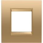 GEWISS - PLACCA LUX INTERNATIONAL - IN METALLO - 2 POSTI - ORO - CORNICE ORO OPACO - CHORUSMART