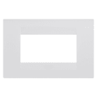 GEWISS - PLACCA GEO - IN TECNOPOLIMERO VERNICIATO - 4 POSTI - BIANCO SATINATO - CHORUSMART