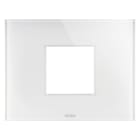 GEWISS - PLACCA ICE - IN VETRO - 2 POSTI - BIANCO - CHORUSMART