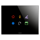 GEWISS - PLACCA ICE TOUCH KNX - IN VETRO - 6 AREE TOUCH - NERO - CHORUSMART