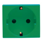 GEWISS - PRESA STANDARD TEDESCO 250V ac - PER LINEE DEDICATE - 2P+T 16A - 2 MODULI - VERDE - SYSTEM
