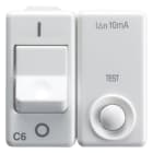 GEWISS - INTERRUTTORE AUTOMATICO MAGNETOTERMICO DIFFERENZIALE - 230V ac - CLASSE A - 1P+N 6A 3kA 10mA CURVA C - 2 MODULI - SYSTEM WHITE