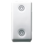GEWISS - PULSANTE UNIPOLARE 250V ac - NA+NA 10A - CON INTERBLOCCO - SIMBOLO DOPPI CERCHI - 1 MODULO - SYSTEM WHITE