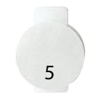 GEWISS - LENTE CON SIMBOLO ILLUMINABILE PER APPARECCHI DI COMANDO - CINQUE - SIMBOLO 5 - SYSTEM