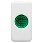 GEWISS - SPIA DI SEGNALAZIONE SINGOLA - 12/24/250V - VERDE - 1 MODULO - SYSTEM WHITE
