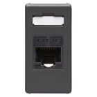GEWISS - PRESA RJ45 - 4 COPPIE - CATEGORIA 5E - UTP - TOOLLESS - 1 MODULO - SYSTEM BLACK GW21271