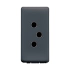 GEWISS - PRESA SVIZZERA 250V ac - 2P+T 10A - TIPO 12 - 1 MODULO - SYSTEM BLACK