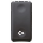 GEWISS - PULSANTE UNIPOLARE 250V ac - NA 10A - SIMBOLO CHIAVE - 1 MODULO - SYSTEM BLACK