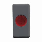 GEWISS - SPIA DI SEGNALAZIONE SINGOLA - 12/24/250V - ROSSO - 1 MODULO - SYSTEM BLACK