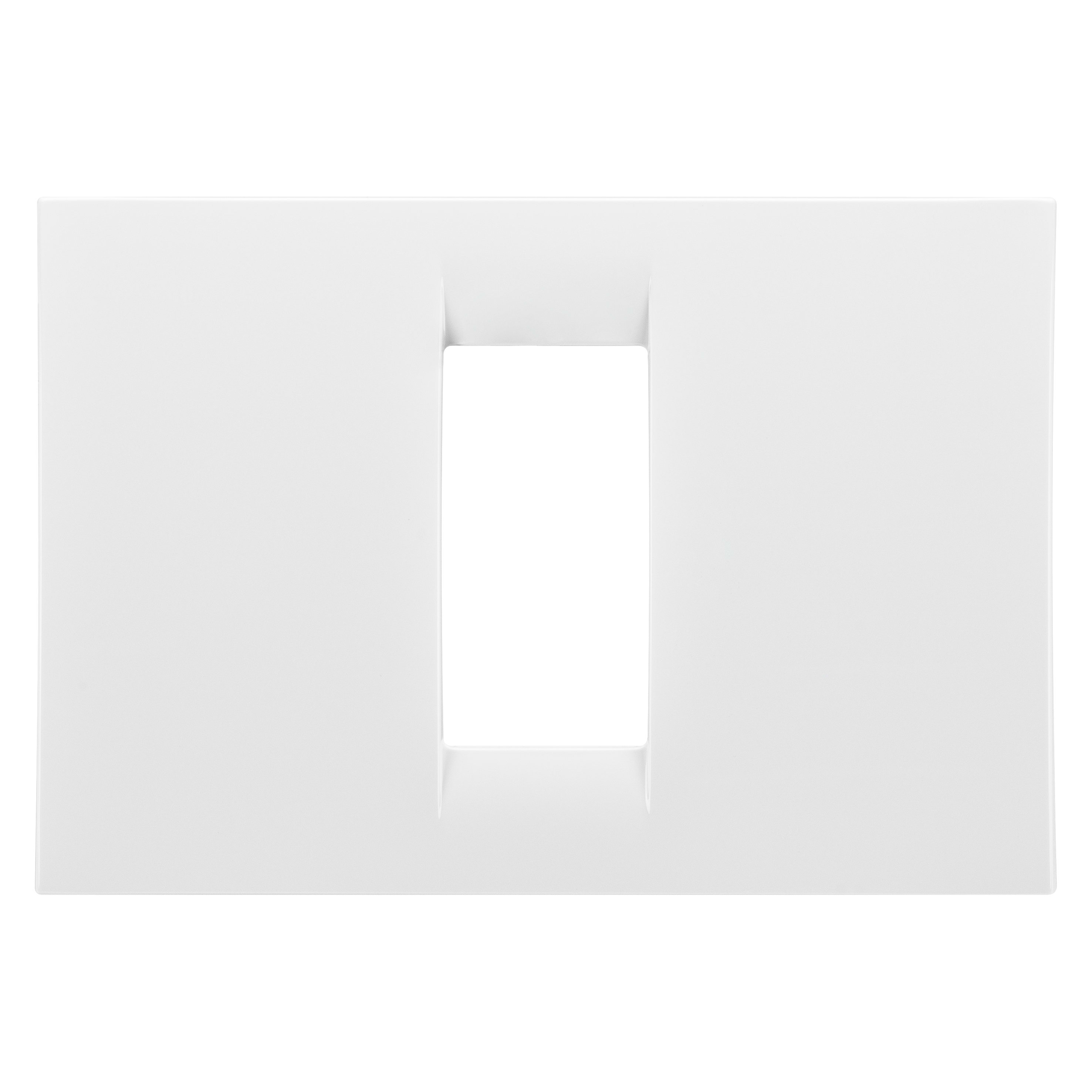 GEWISS - PLACCA VIRNA - IN TECNOPOLIMERO FINITURA LUCIDA - 1 POSTO - BIANCO NUVOLA - SYSTEM