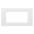 GEWISS - PLACCA VIRNA - IN TECNOPOLIMERO FINITURA LUCIDA - 4 POSTI - BIANCO NUVOLA - SYSTEM GW22104