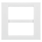 GEWISS - PLACCA VIRNA - IN TECNOPOLIMERO FINITURA LUCIDA - 8 POSTI (4+4 SOVRAPPOSTI) - BIANCO NUVOLA - SYSTEM GW22107