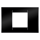 GEWISS - PLACCA VIRNA - IN TECNOPOLIMERO FINITURA LUCIDA - 2 POSTI - NERO TONER - SYSTEM GW22112