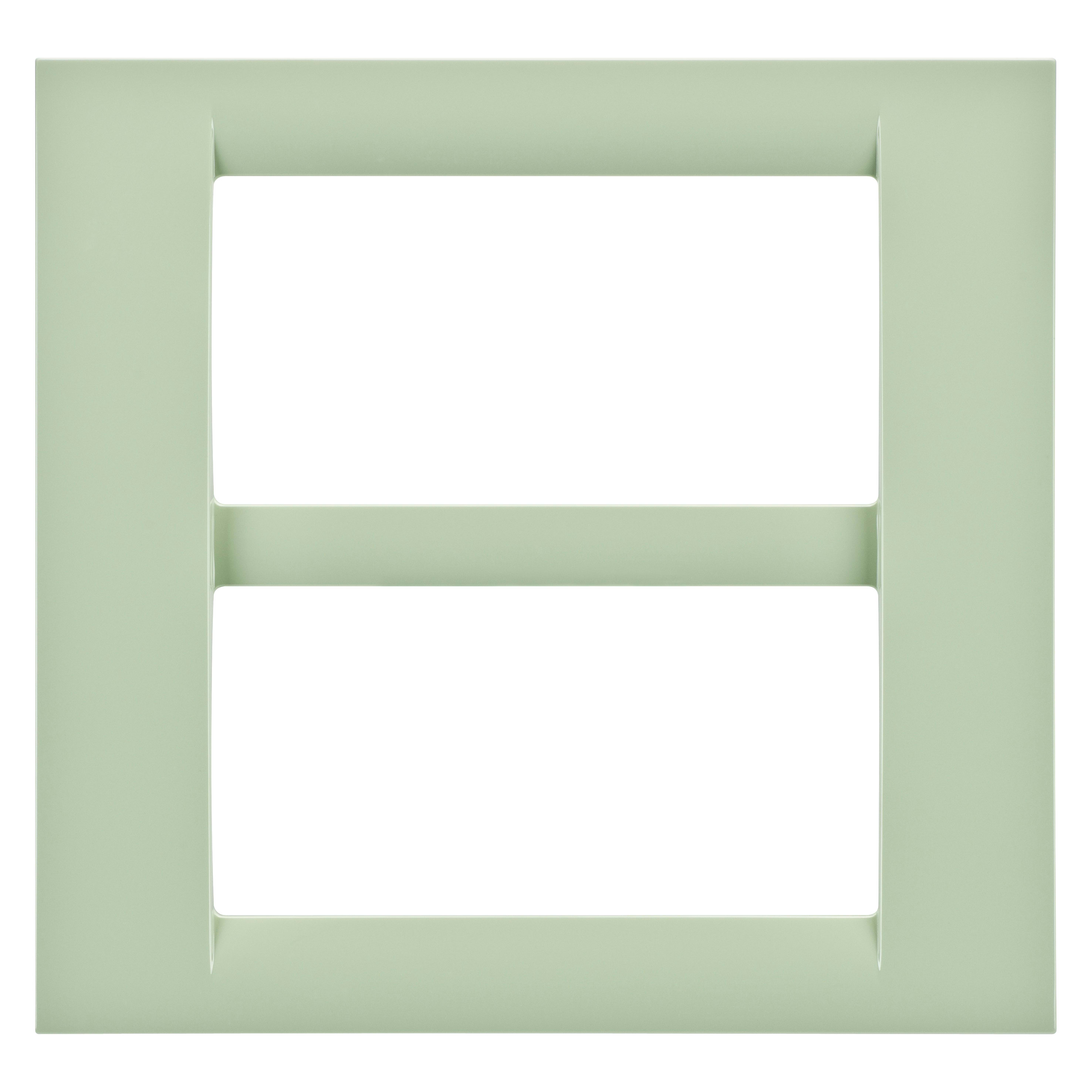 GEWISS - PLACCA VIRNA - IN TECNOPOLIMERO FINITURA LUCIDA - 8 POSTI (4+4 SOVRAPPOSTI) - VERDE VENEZIA - SYSTEM