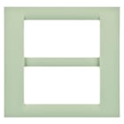 GEWISS - PLACCA VIRNA - IN TECNOPOLIMERO FINITURA LUCIDA - 8 POSTI (4+4 SOVRAPPOSTI) - VERDE VENEZIA - SYSTEM