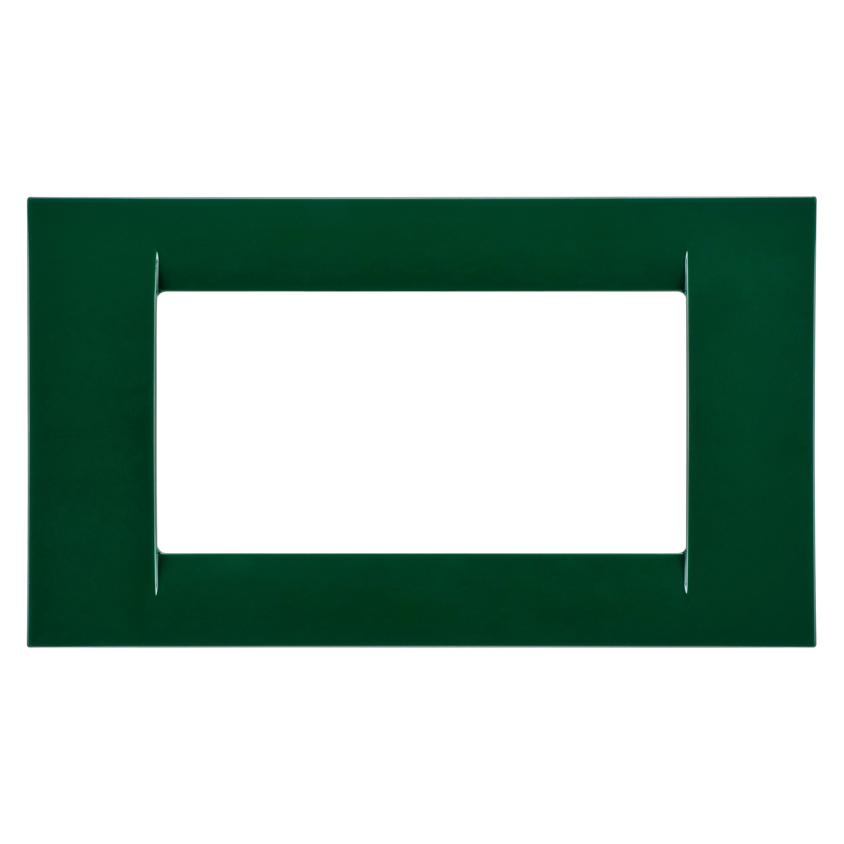 GEWISS - PLACCA VIRNA - IN TECNOPOLIMERO FINITURA LUCIDA - 4 POSTI - VERDE RACING - SYSTEM