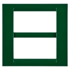 GEWISS - PLACCA VIRNA - IN TECNOPOLIMERO FINITURA LUCIDA - 8 POSTI (4+4 SOVRAPPOSTI) - VERDE RACING - SYSTEM GW22157