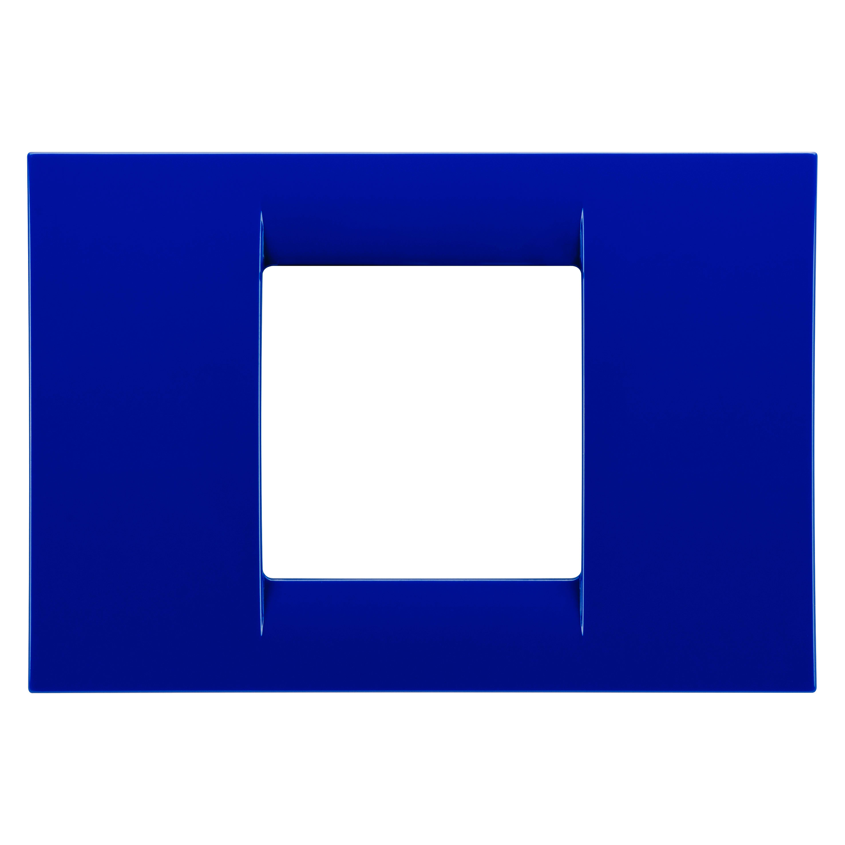 GEWISS - PLACCA VIRNA - IN TECNOPOLIMERO FINITURA LUCIDA - 2 POSTI - BLU JAZZ - SYSTEM