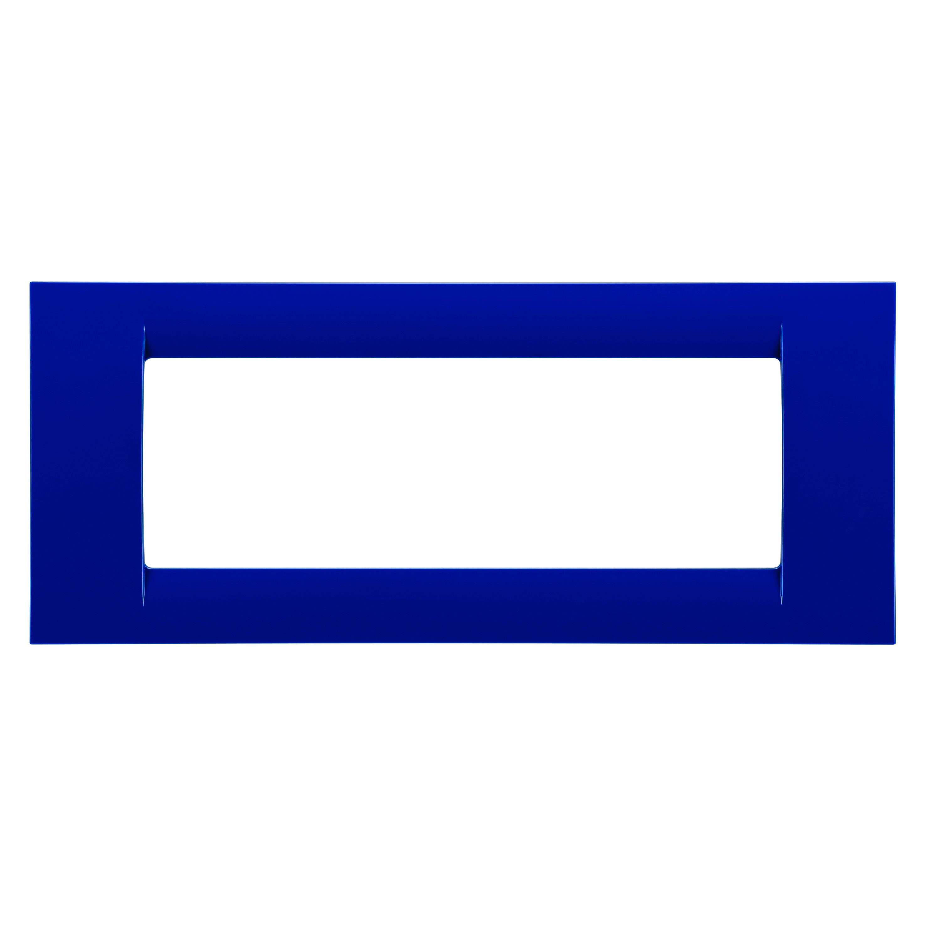 GEWISS - PLACCA VIRNA - IN TECNOPOLIMERO FINITURA LUCIDA - 6 POSTI - BLU JAZZ - SYSTEM