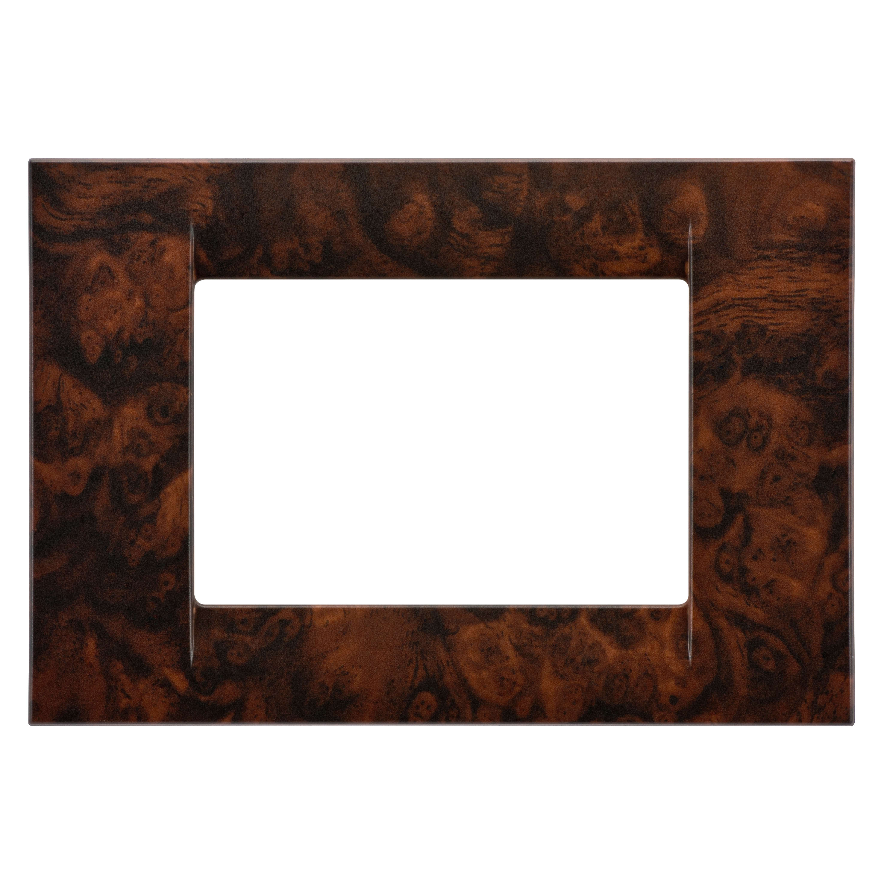 GEWISS - PLACCA VIRNA - IN TECNOPOLIMERO - 3 POSTI - RADICA INGLESE - SYSTEM