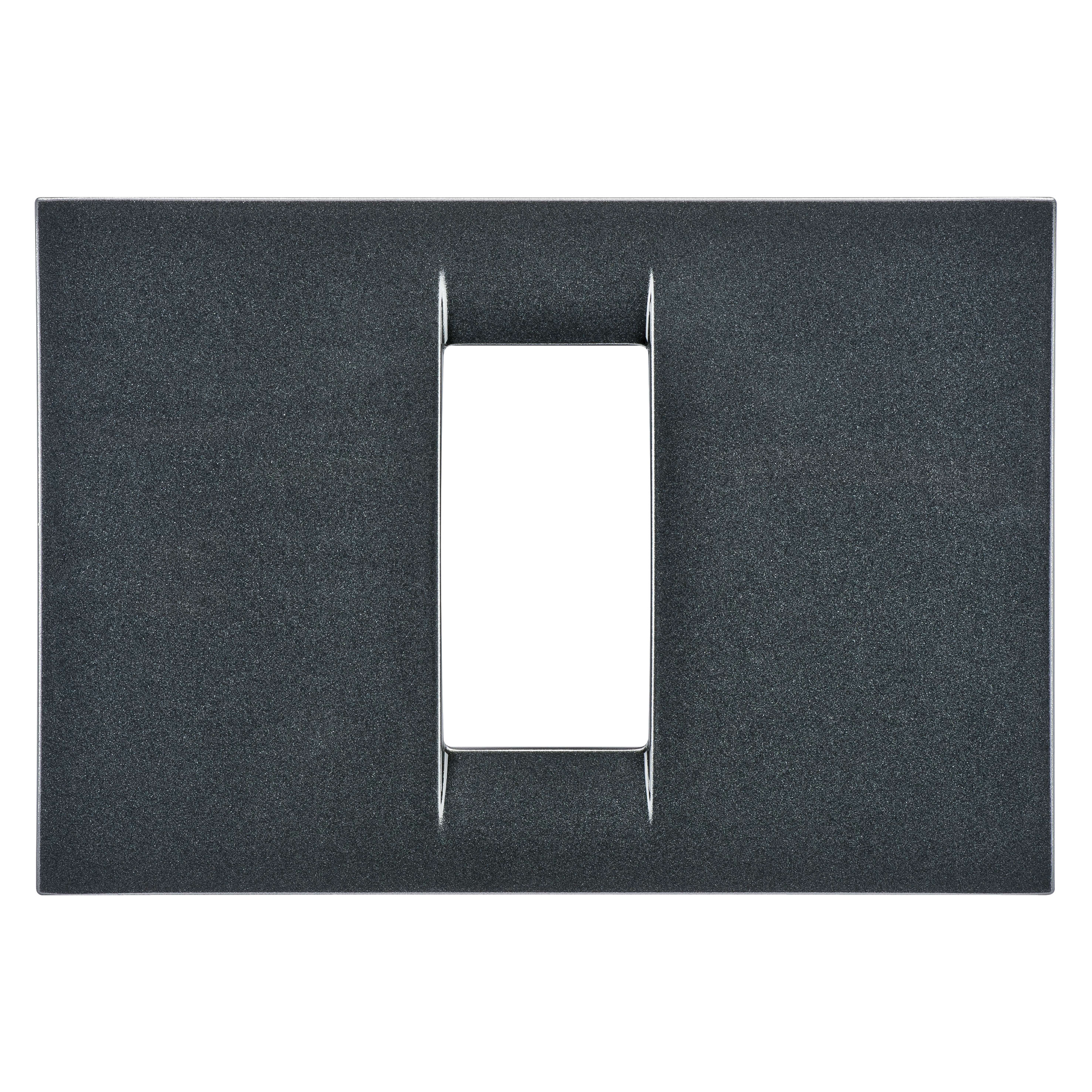 GEWISS - PLACCA VIRNA - IN TECNOPOLIMERO FINITURA LUCIDA - 1 POSTO - ARDESIA METALLIZZATO - SYSTEM