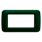 GEWISS - PLACCA TOP SYSTEM - IN TECNOPOLIMERO FINITURA LUCIDA - 4 POSTI - VERDE RACING - SYSTEM