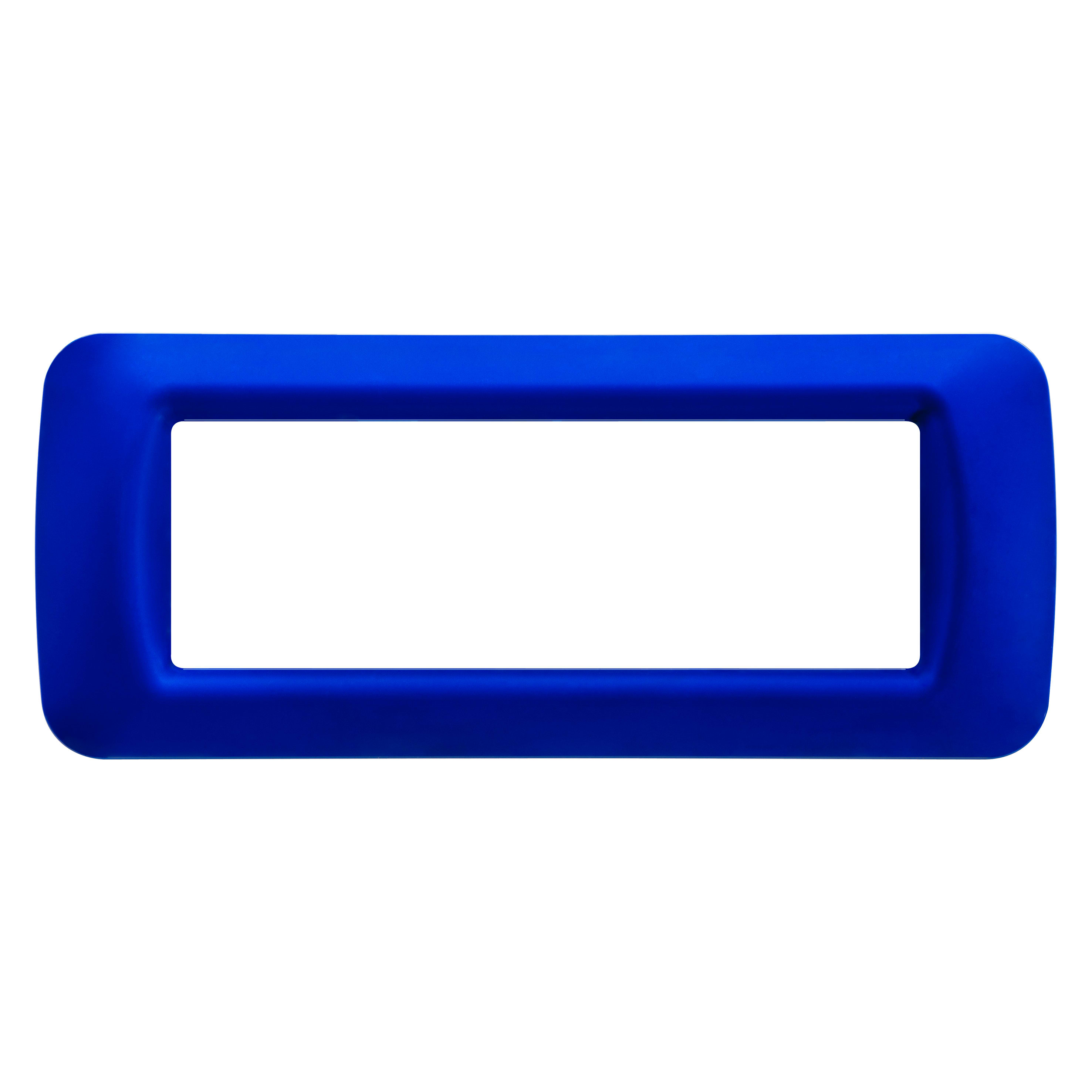 GEWISS - PLACCA TOP SYSTEM - IN TECNOPOLIMERO FINITURA LUCIDA - 6 POSTI - BLU JAZZ - SYSTEM