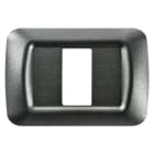 GEWISS - PLACCA TOP SYSTEM - IN TECNOPOLIMERO FINITURA LUCIDA - 1 POSTO - ARDESIA METALLIZZATO - SYSTEM