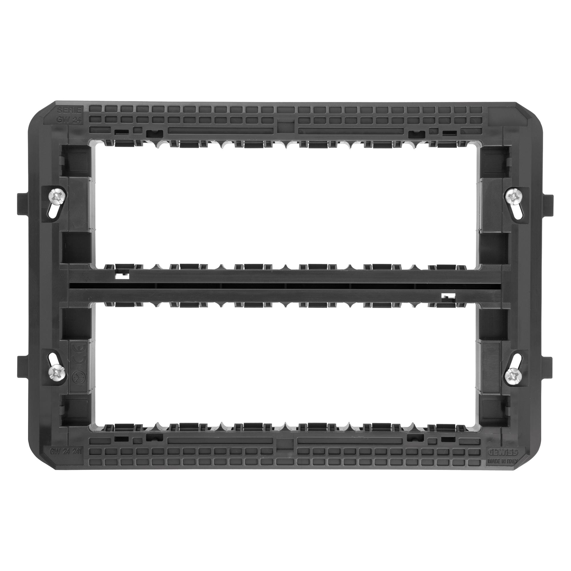 GEWISS - SUPPORTO - 12 POSTI (6+6 SOVRAPPOSTI) - PLACCHE TOP SYSTEM / VIRNA /CLASSIC - SYSTEM