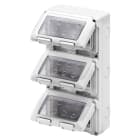 GEWISS - CONTENITORE PER APPARECCHI SYSTEM - VERTICALE STAGNO - 12 POSTI - MODULO 4X3 - GRIGIO RAL 7035 - IP55