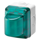 GEWISS - SPIA DI SEGNALAZIONE - 15W - 230V - DIFFUSORE VERDE - IP55 - GRIGIO RAL 7035