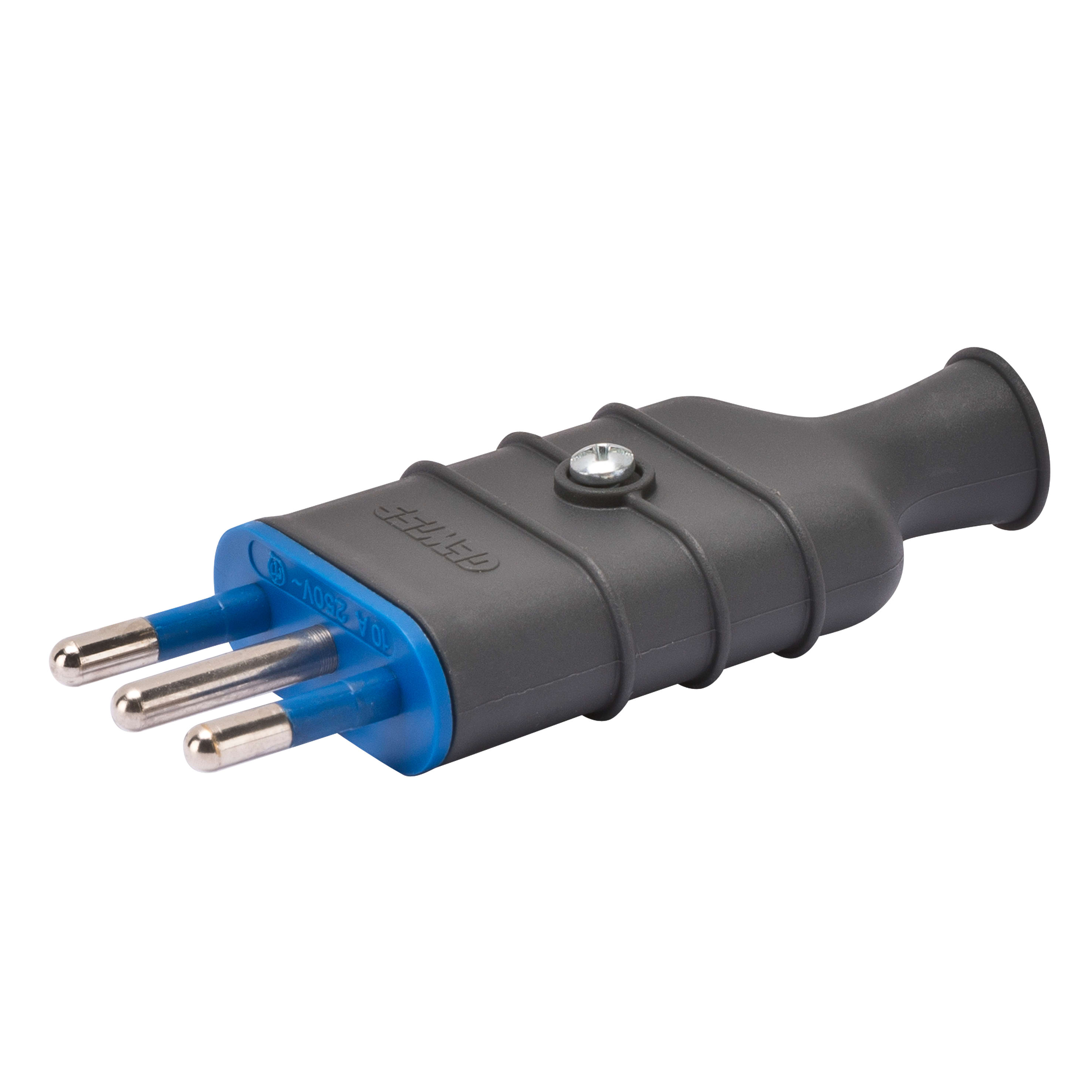 GEWISS - SPINA MOBILE - DIRITTA - STANDARD ITALIANO - 2P+T 10A 250V ac - TIPO S11 - ARDESIA