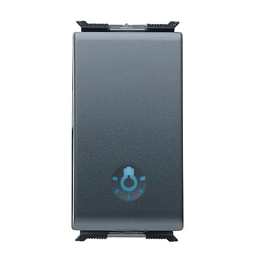 GEWISS - PULSANTE UNIPOLARE 250V ac - NA 16A ILLUMINABILE - CON SIMBOLO 'LUCE' - 1 MODULO - PLAYBUS