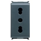 GEWISS - PRESA STANDARD ITALIANO 250V ac - 2P+T 16A BIVALENTE - P17-P11 - 1 MODULO - PLAYBUS