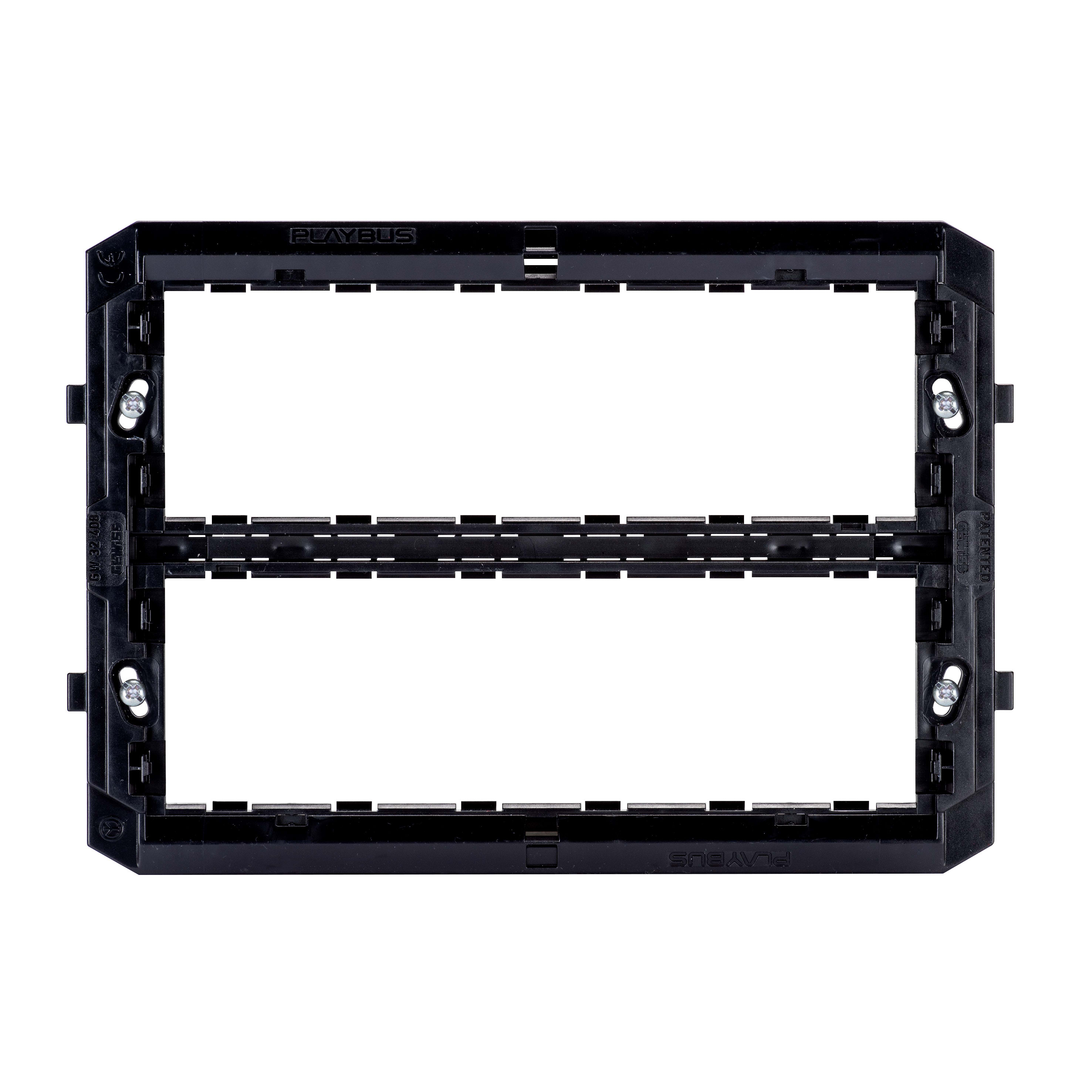 GEWISS - SUPPORTO IN MATERIALE ISOLANTE PER INSTALLAZIONE PLACCHE PLAYBUS/PLAYBUS YOUNG - 12 POSTI (6+6 SOVRAPPOSTI) - BLU - PLAYBUS