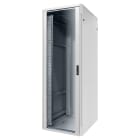 GEWISS - ARMADIO DA PAVIMENTO 19" - METALLO - PORTA TRASPARENTE - 2 MONTANTI - 42U - 600X1985X600 - GRIGIO RAL 7035
