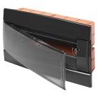 GEWISS - CENTRALINO DA ARREDO - DA INCASSO - PREDISPOSTO PER ALLOGGIAMENTO MORSETTIERE - 330X218X25 - NERO TONER - 12 +1 MODULI