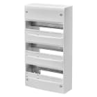 GEWISS - CENTRALINO STANDARD FRANCESE - DA PARETE - SENZA PORTA - EQUIPAGGIATO CON MORSETTIERA - 39 MODULI (13X3) - IP30 RAL9016