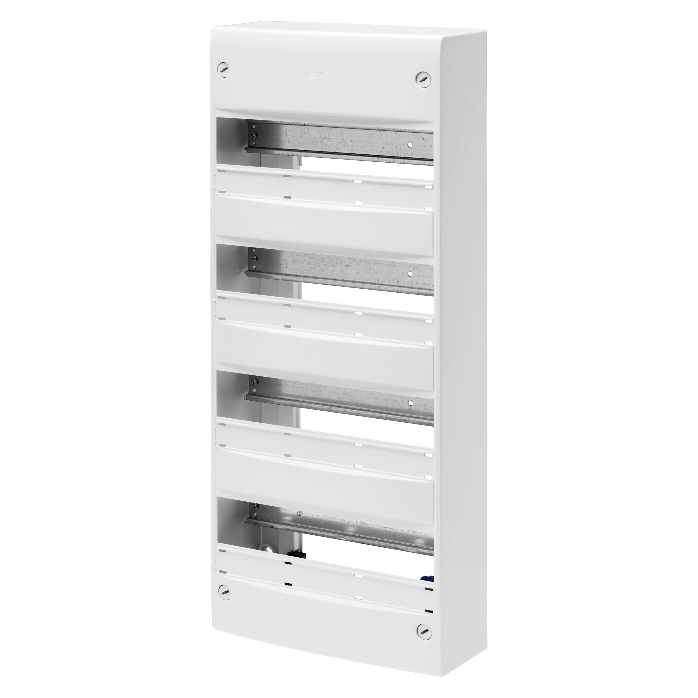 GEWISS - CENTRALINO STANDARD FRANCESE - DA PARETE - SENZA PORTA - EQUIPAGGIATO CON MORSETTIERA - 52 MODULI (13X4) - IP30 RAL9016