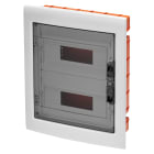 GEWISS - QUADRO DI DISTRIBUZIONE CON PANNELLI FINESTRATI E TELAIO ESTRAIBILE - PORTA TRASPARENTE FUMÉ - (12X2) 24 MODULI IP40