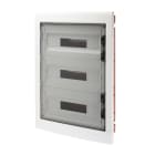 GEWISS - QUADRO DI DISTRIBUZIONE CON PANNELLI FINESTRATI E TELAIO ESTRAIBILE - PORTA TRASPARENTE FUMÉ - (18X3) 54 MODULI IP40