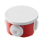 GEWISS - CASSETTA DI DERIVAZIONE CON COPERCHIO BASSO A PRESSIONE - IP44 - DIMENSIONI INTERNE Ø 65X35 - PARETI CON PASSACAVI - GWT960ºC - GRIGIO - FONDO ROSSO