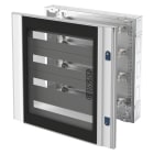 GEWISS - QUADRO CVX 160I - INCASSO - 600x800x105 - 120(24x5) MODULI - IP40 - PORTA IN VETRO - CON 2 SERRATURE - GRIGIO RAL 7035